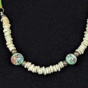 V. Puka Shell & Millefiori Beaded Necklace